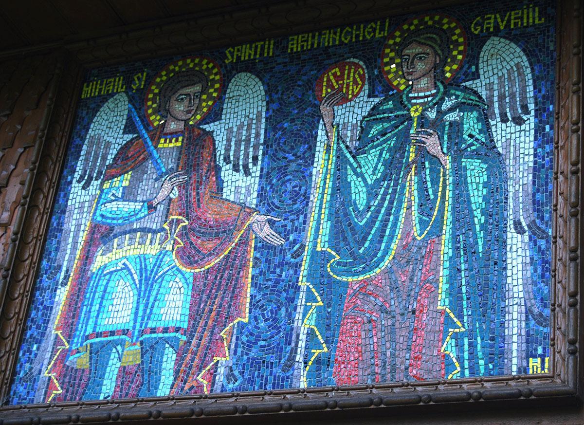 Icoana Sfinților Arhangheli Mihail și Gavriil - mozaic